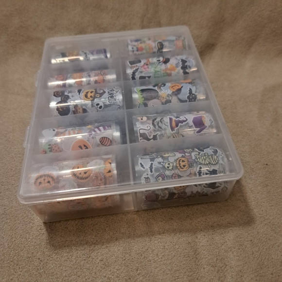 Foil Nail Art Decoration Halloween autumn winter box 10 pieces H2 - Picture 7 of 9